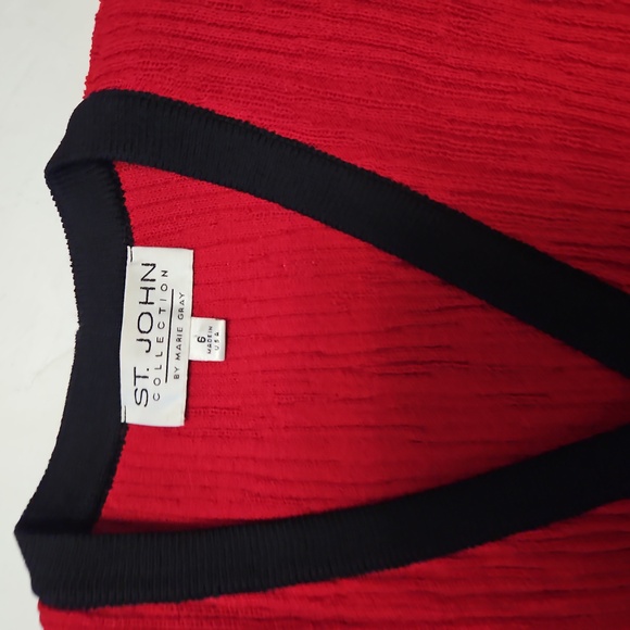 St John Collection By Marie Gray Red Jacket Size 6 - Picture 6 of 10